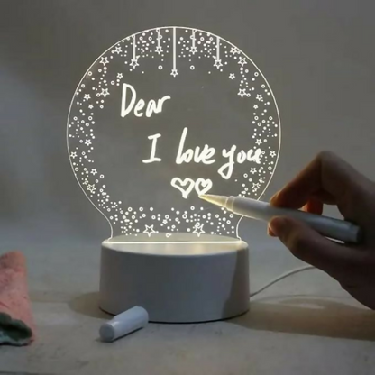 3D Creative Writeable LED Night Personalized Home Decor Lamp & Romantic Gift for Birthday, Valentine’s Day & Anniversary