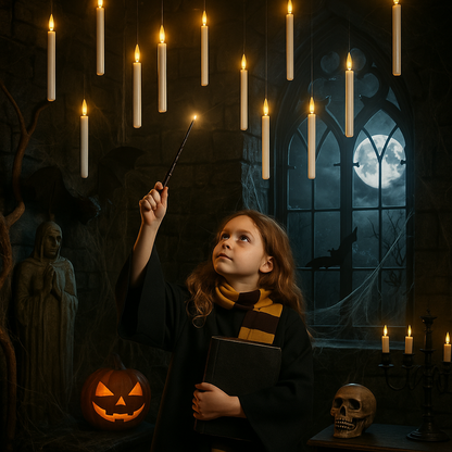 Movie inspired Floating Candles with Magic Wand