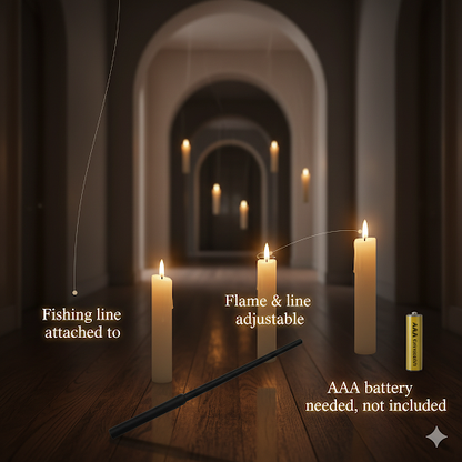 Movie inspired Floating Candles with Magic Wand