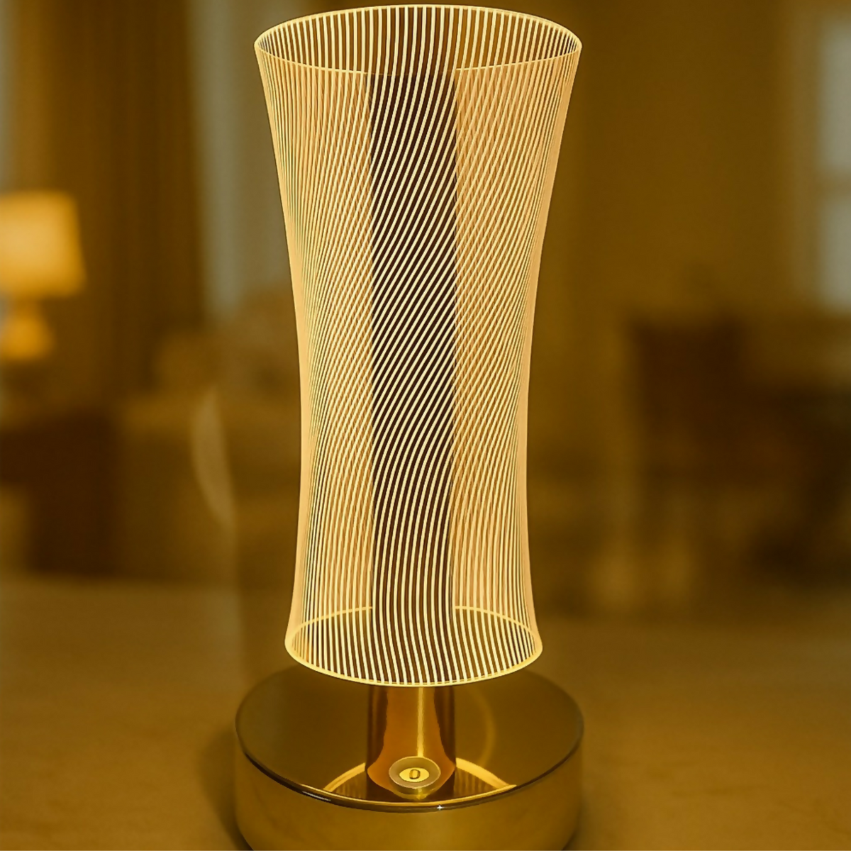 3D Illusion LED Vase Shape Decorative Table Lamp with Touch Control