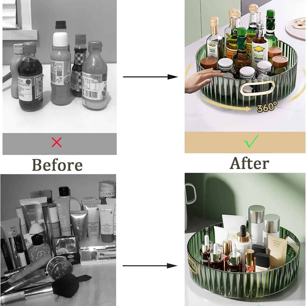 360° Rotating Multipurpose Storage Rack with Handles (1 Pc)
